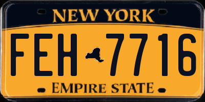 NY license plate FEH7716