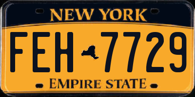 NY license plate FEH7729