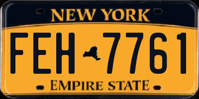 NY license plate FEH7761