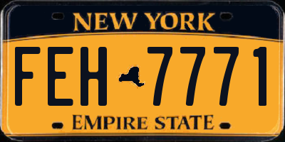 NY license plate FEH7771