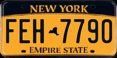 NY license plate FEH7790