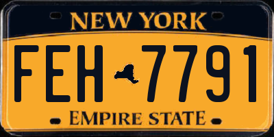 NY license plate FEH7791
