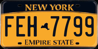 NY license plate FEH7799