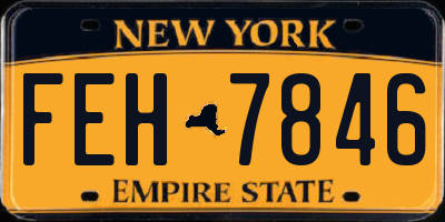 NY license plate FEH7846