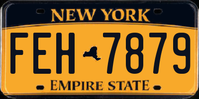 NY license plate FEH7879