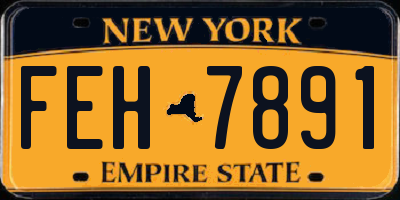 NY license plate FEH7891