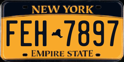 NY license plate FEH7897
