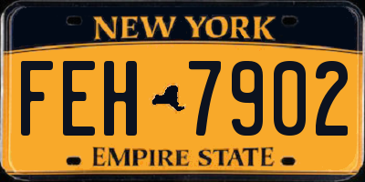 NY license plate FEH7902