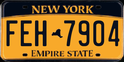 NY license plate FEH7904