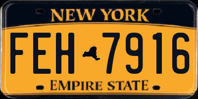 NY license plate FEH7916