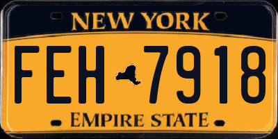 NY license plate FEH7918