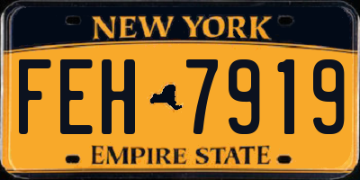 NY license plate FEH7919