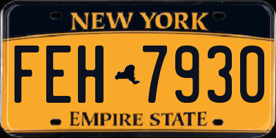 NY license plate FEH7930