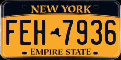 NY license plate FEH7936