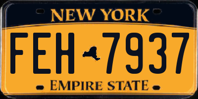NY license plate FEH7937