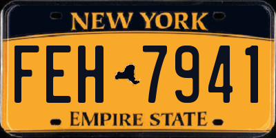 NY license plate FEH7941