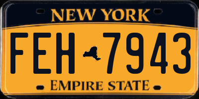 NY license plate FEH7943