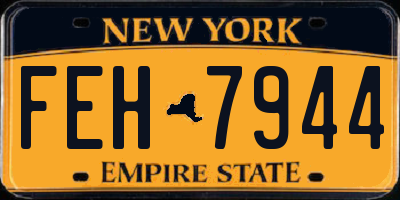 NY license plate FEH7944