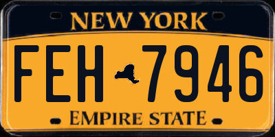 NY license plate FEH7946