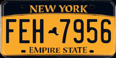 NY license plate FEH7956