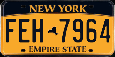NY license plate FEH7964
