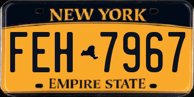 NY license plate FEH7967