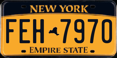 NY license plate FEH7970