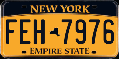 NY license plate FEH7976