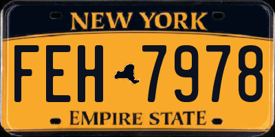 NY license plate FEH7978