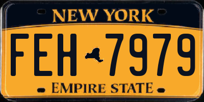 NY license plate FEH7979