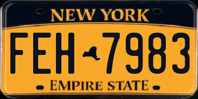 NY license plate FEH7983