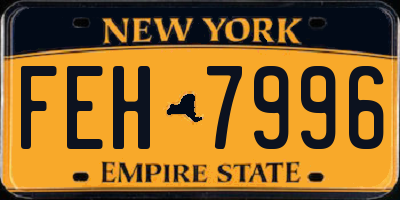 NY license plate FEH7996