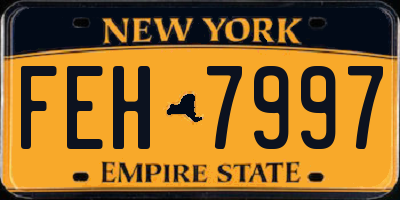 NY license plate FEH7997