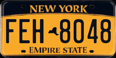 NY license plate FEH8048