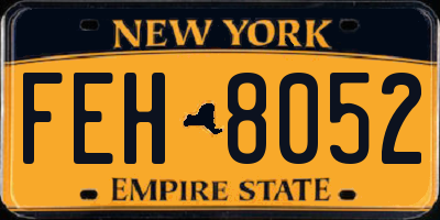 NY license plate FEH8052