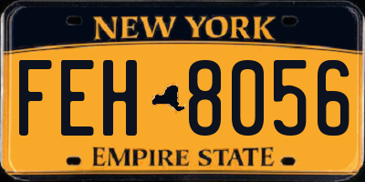 NY license plate FEH8056