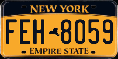 NY license plate FEH8059