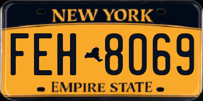 NY license plate FEH8069