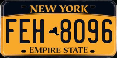NY license plate FEH8096
