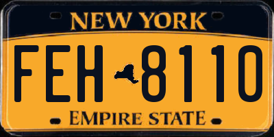 NY license plate FEH8110