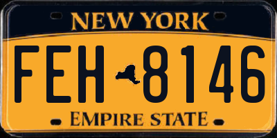 NY license plate FEH8146