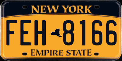 NY license plate FEH8166