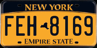 NY license plate FEH8169