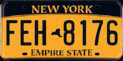 NY license plate FEH8176