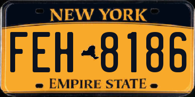 NY license plate FEH8186