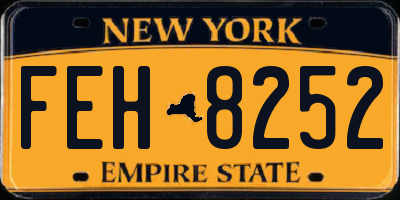 NY license plate FEH8252