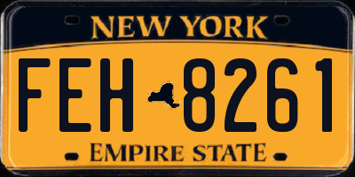 NY license plate FEH8261