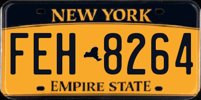 NY license plate FEH8264