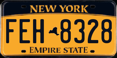 NY license plate FEH8328
