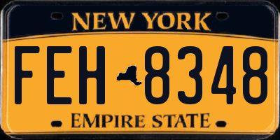 NY license plate FEH8348